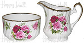 Hudson & Middleton, Summertime Rose Cream & Sugar Set