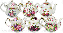 One-Cup Teapot Set - Border and Chintz,