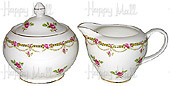 Lane End, Cream & Sugar Set - Retro Rose