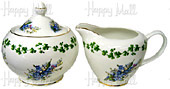 Lane End, Cream & Sugar Set - Shamrock & Forget-Me-Nots