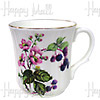 Berries, Bone China Mug