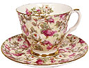 Royal Victorian Chintz, Cup and Saucer, Geraldine