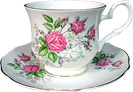 David Michael China, Cups and Saucers, Glamis Rose
