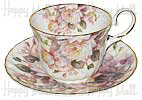 Royal Stuart, Sorrento Rose Cups and Saucer, Peach