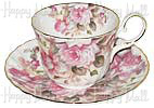 Royal Stuart, Sorrento Rose Cups and Saucer, Pink