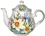 David Michael China, Spring Flowers 6-Cup Teapot