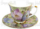 Mayfair Chintz, Cup and Saucer, Pastel Morning Glory