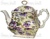 Crown Dorset Chintz Teapot, Small, Pansy