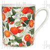 Trellis Fruits, Oranges, Bone China Mug