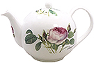 Redoute Rose Fine Bone China Teapot - 2 Cup