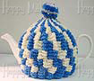 Knitted Tea Cozy, Blue, Medium 4-5 Cup