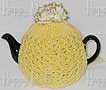 Knitted Tea Cozy, Yellow, Small 2-Cup