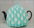 Knitted Tea Cozy, Soothing Turquoise , Small 2-4 Cup