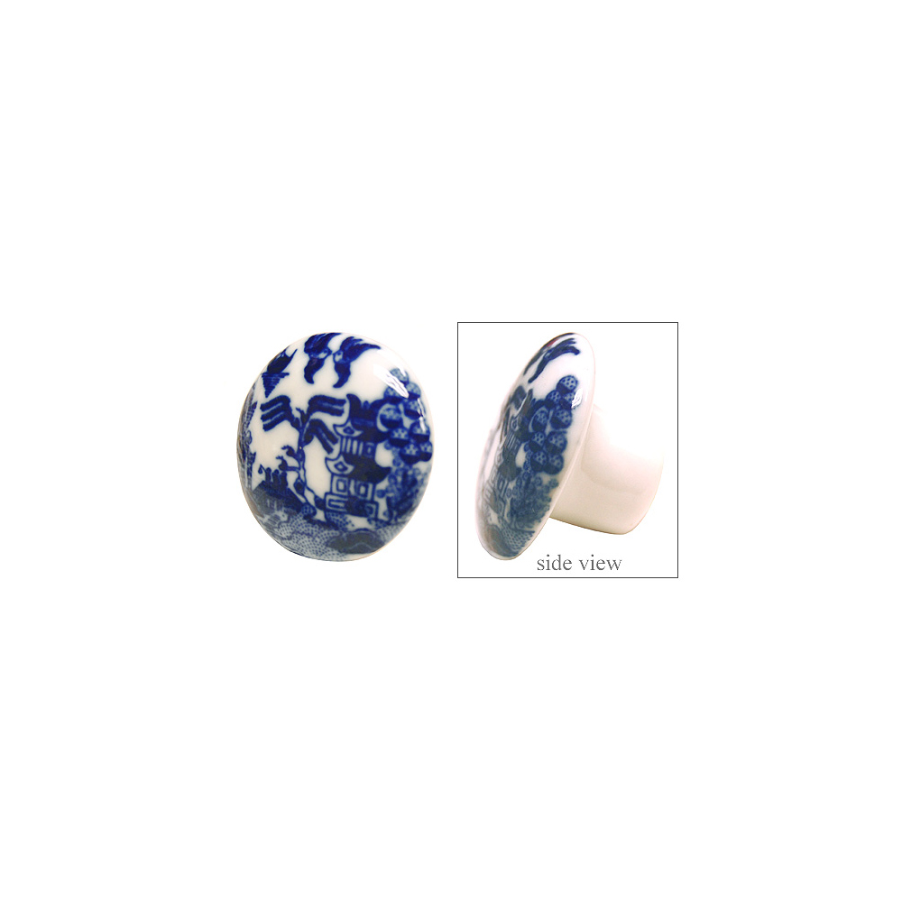 Blue Willow Ware - 1.25D Door Knob