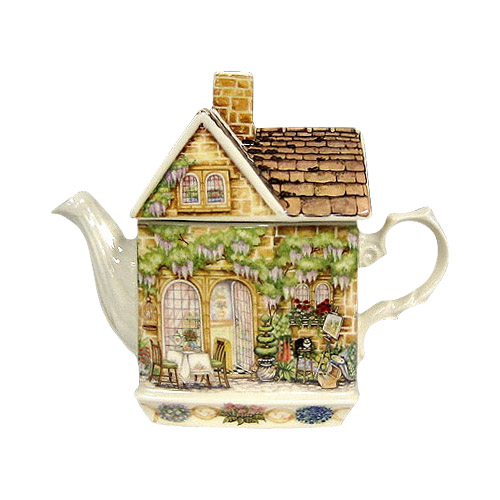 Sadler Teapot, Wysteria (Country Cottages), 2-Cup