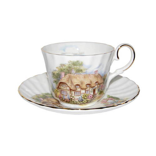 Tea Cup and Saucer, English Cottage