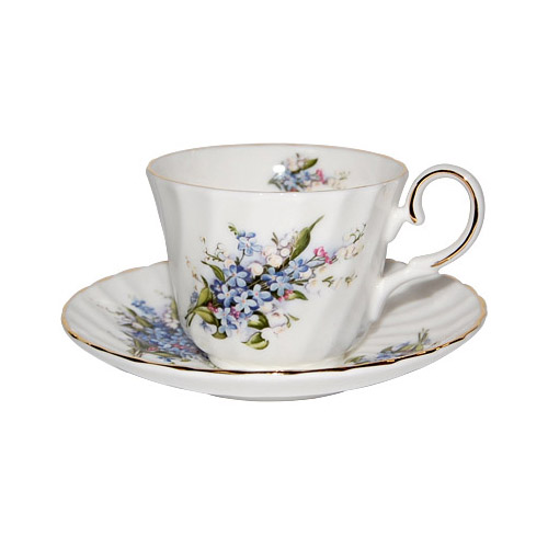 Tea Cup and Saucer, Forget-Me-Not