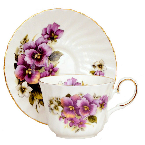 Tea Cup and Saucer, Pansy