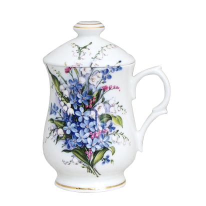 Forget-Me-Not Lidded Mug
