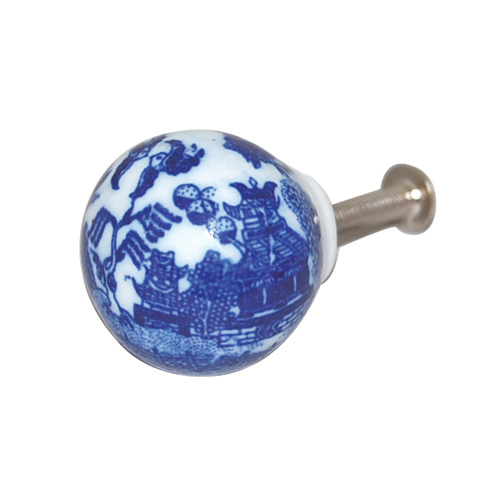 Blue Willow Ware - Ball Shaped 1.3D Door Knob, photo main