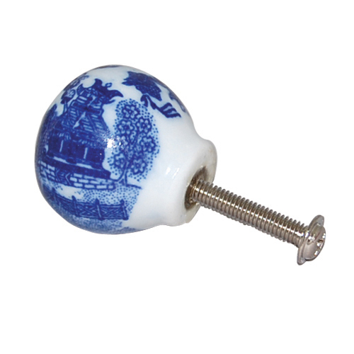 Blue Willow Ware - Ball Shaped 1.1D Door Knob, photo-1