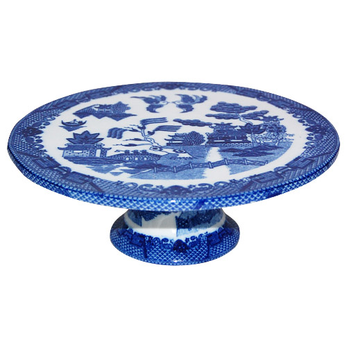 Blue Willow Ware Cake Stand - 8
