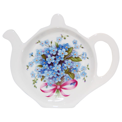 Bone China Tea Bag Tidy, Forget-Me-Not