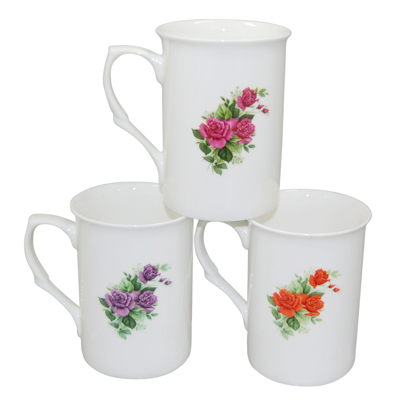 Rose Tea Mugs - Set of 3