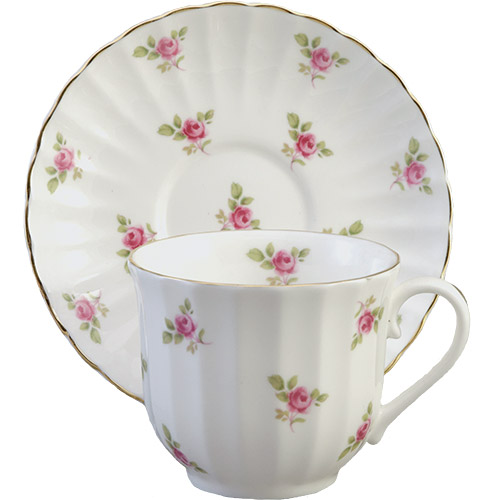 Tea Cup and Saucer, Dot Rose