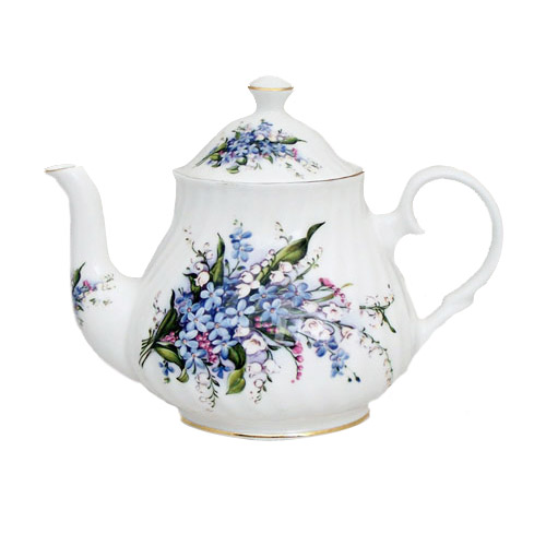 Forget-Me-Not Bone China Teapot - 2 Cup