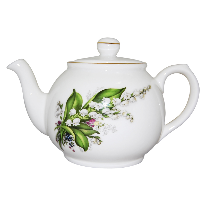Lily of the Valley Bone China Teapot - 2 Cup, photo main