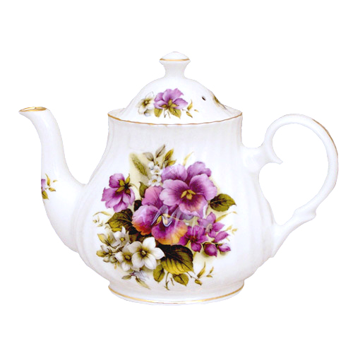 Pansy Bone China Teapot - 2 Cup