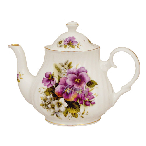 Pansy Bone China Teapot - 4 Cup