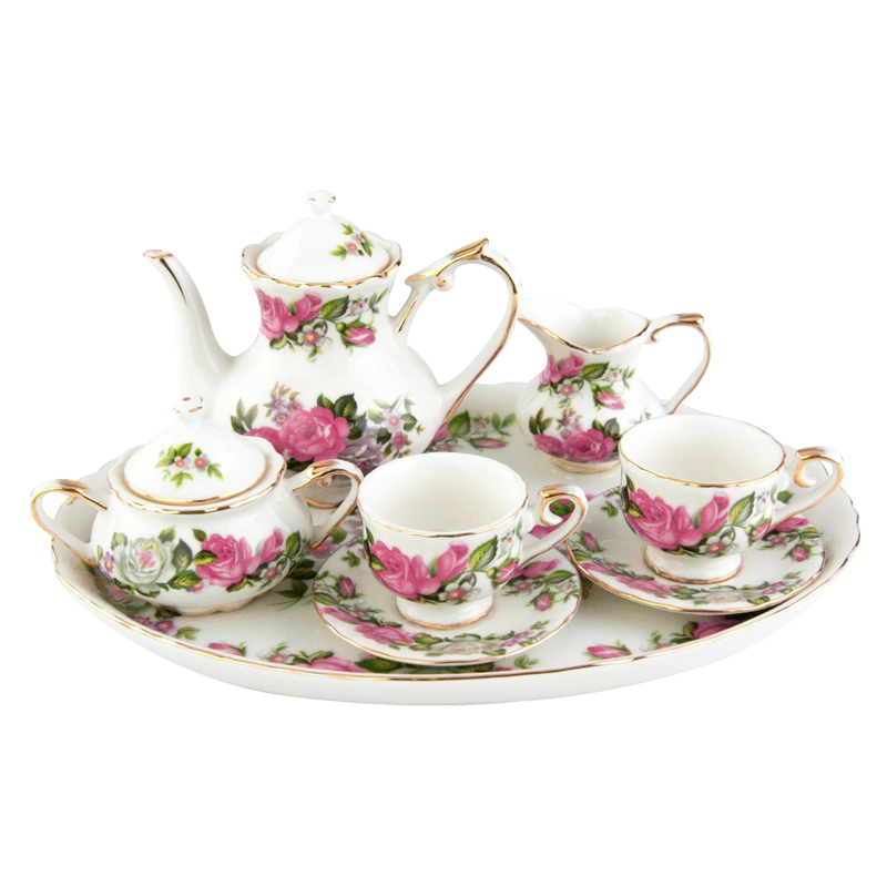 English Rose Kids Tea Set, Porcelain