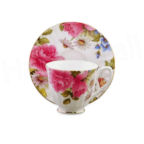 Graces Rose - Bone China Cup and Saucer Set, photo-2