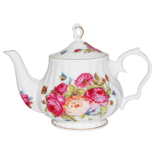 Sandras Rose 6-Cup Teapot