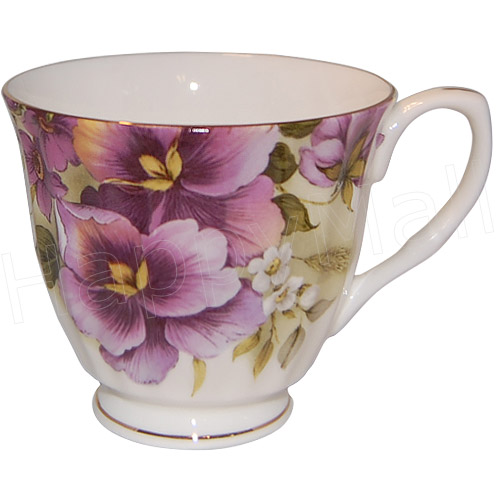 Pansy - Bone China Cup and Saucer Set