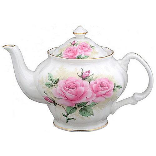 Pink Rose Bouquet Teapot (6-Cup)