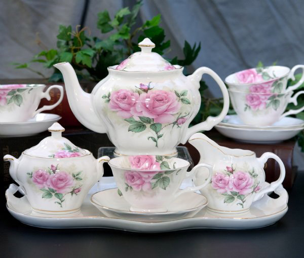 Rose Bouquet Tea Set - Gracie Bone China