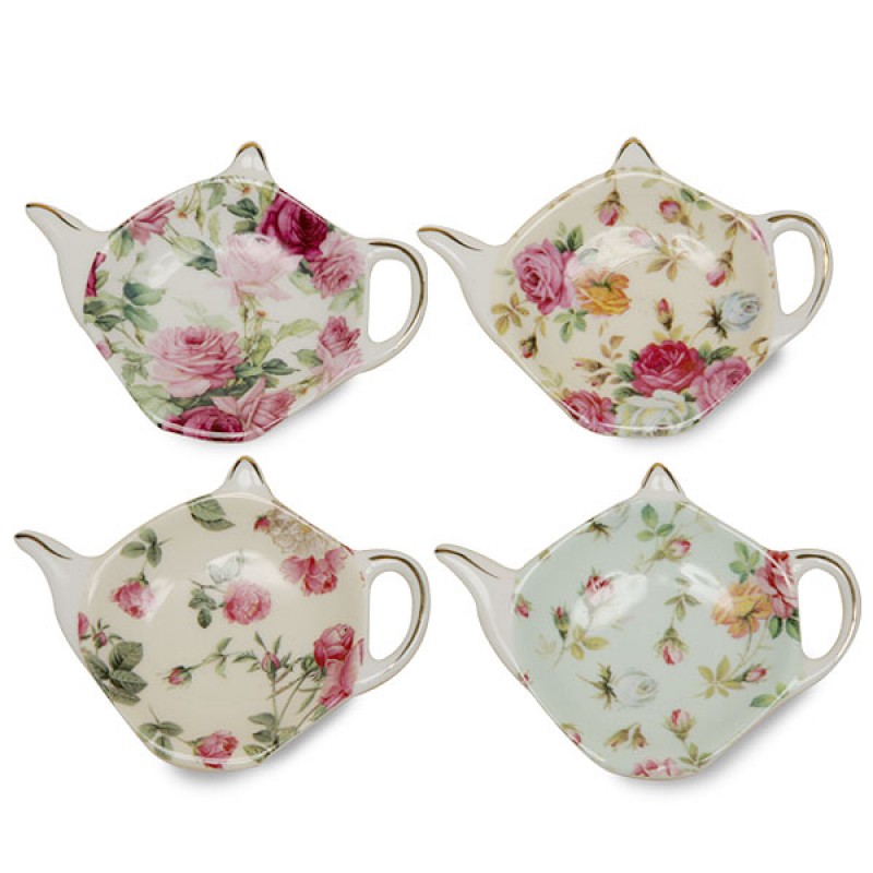 Chintz Style Teabag Tidy - Set of 4