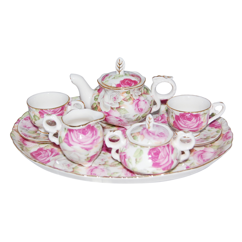 Little Girl's Tea Set - 10 Piece Summer Bloom Chintz