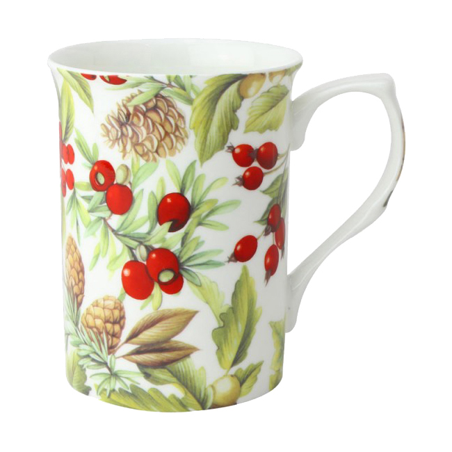 Pine Cone Chintz Fine Bone China Mug – 10 oz