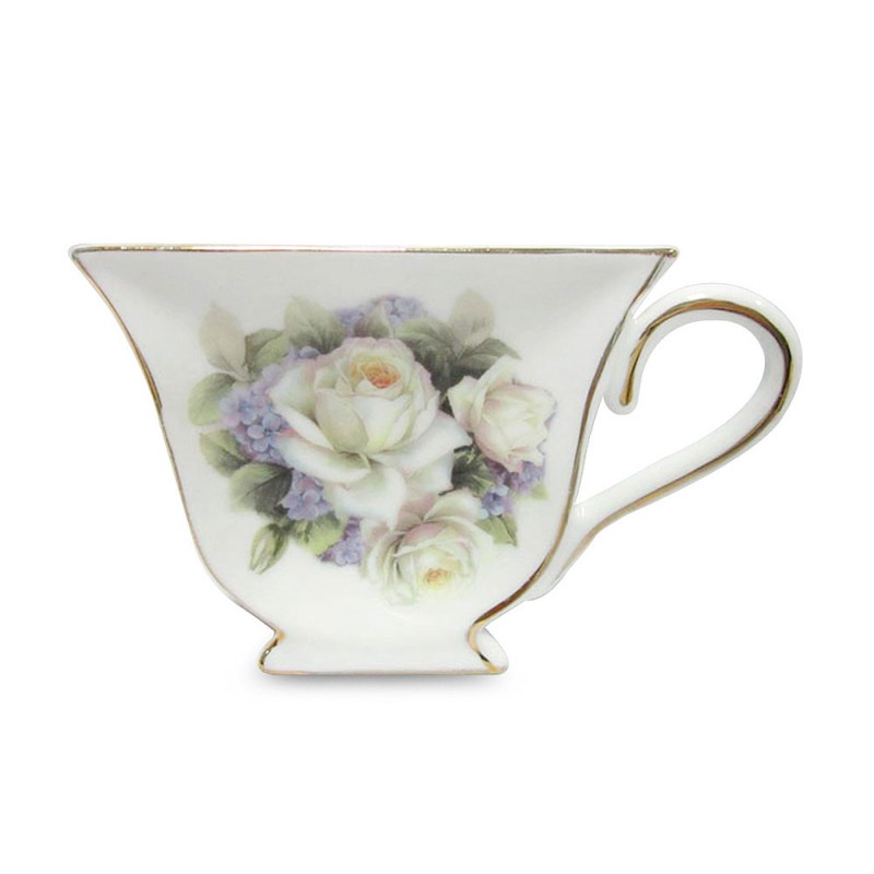 White Rose Teabag Tidy - Set of 4