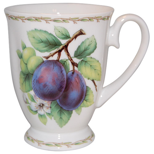 Blue Plum - Graces Orchard Footed Swirl Mug