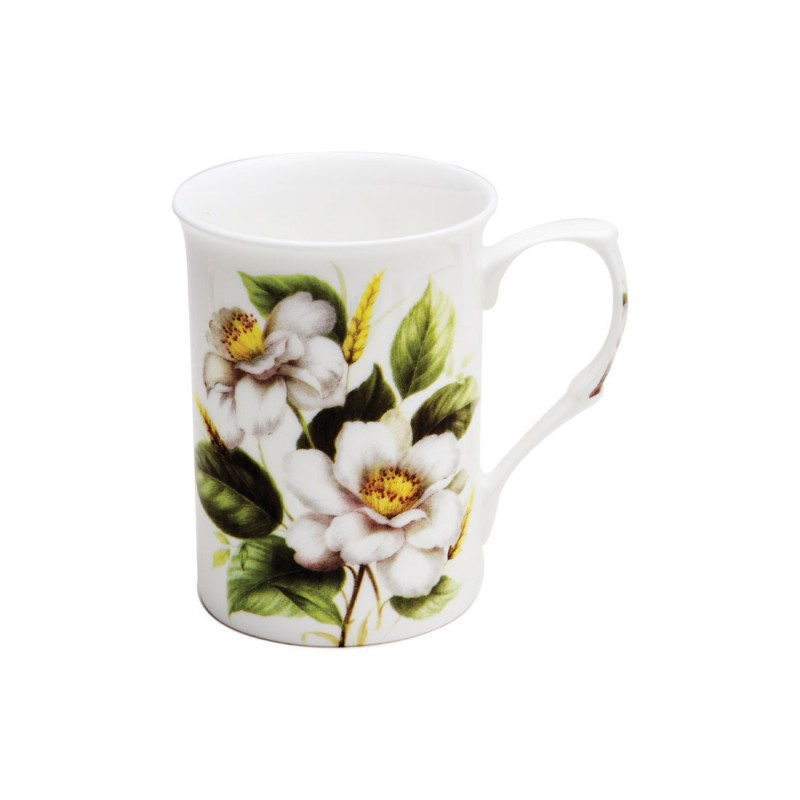 Teacup with White Magnolia Flowers