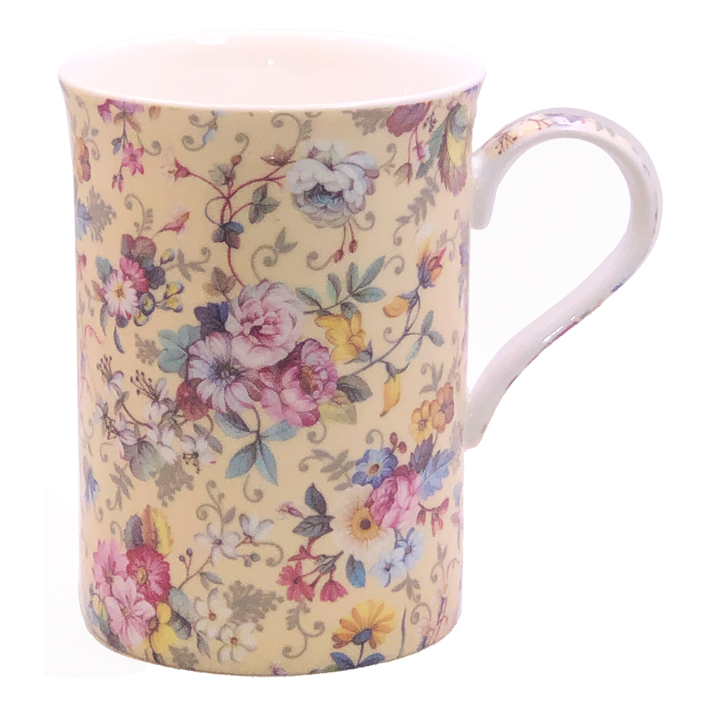 Old Garden Variety, Cream Color Chintz Mug