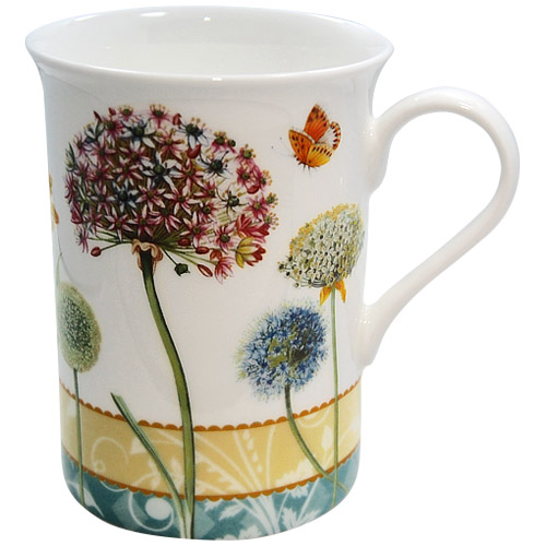 Blue and Purple Floral Mug