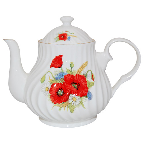Poppy Flower Teapot, 4-Cup