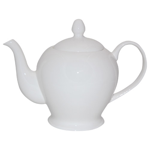Plain White Teapot - 6 Cup, photo main