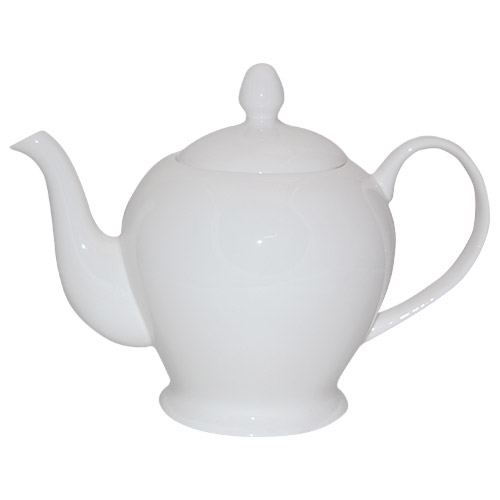 Plain White Teapot - 6 Cup